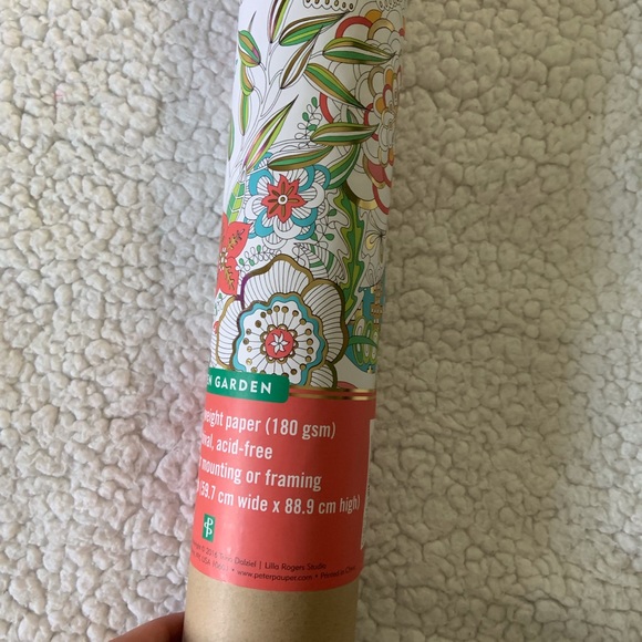 NEW Pauper Press Studio Series Gold Foil coloring poster, Zen Garden pattern - Picture 5 of 8